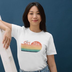 Girl Mum Retro Flower Sunset T-Shirt