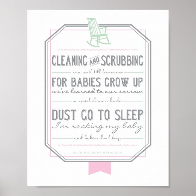 Girl Nursery Wall Art | Babies Don't Keep (Front)
