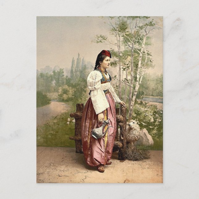 Girl of Sarajevo, Bosnia, Austro-Hungary classic P Postcard (Front)