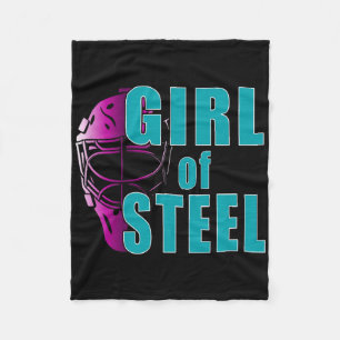 Girl Of Steel – Hockey Goalie Spirit Fleece Blanket