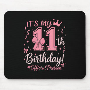 Girl Official Preteen Pink Coquette Bow Its My 11t Mouse Pad