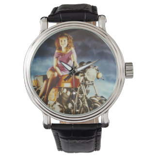 Girl On A Motorcycle Watch