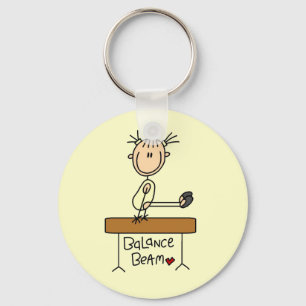 Girl on Balance Beam Key Ring