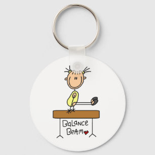 Girl on Balance Beam Key Ring