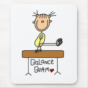 Girl on Balance Beam Mouse Pad