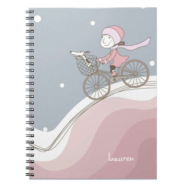 Girl on bicycle Notebook (Front)