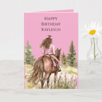 Girl On Horse Birthday