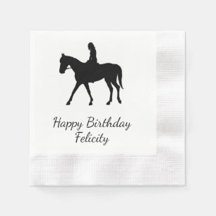 Girl on Horse Personalised Napkin