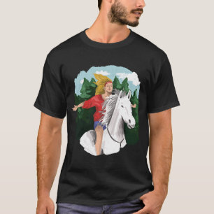 Girl On Horse Riding T-Shirt