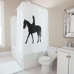 Girl on Horse Shower Curtain