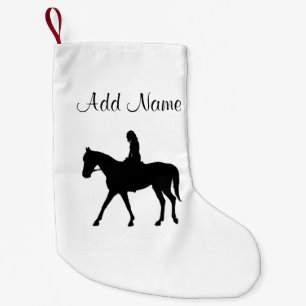Girl on Horse Small Christmas Stocking