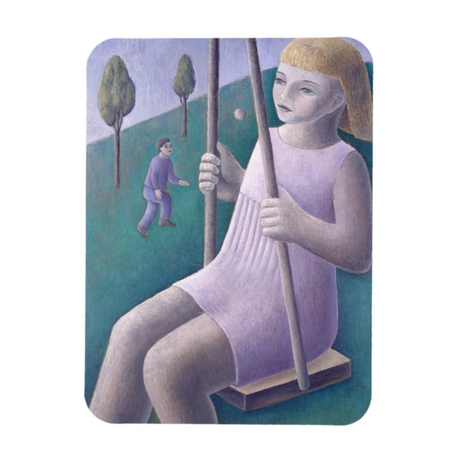 Girl on Swing 1996 Magnet (Vertical)