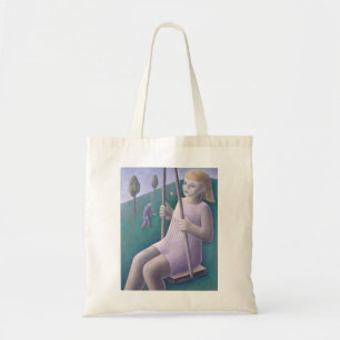 Girl on Swing 1996 Tote Bag