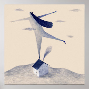 Girl on the roof poster