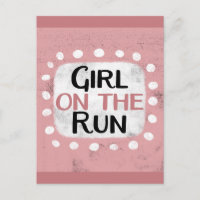 Girl On The Run Postcard