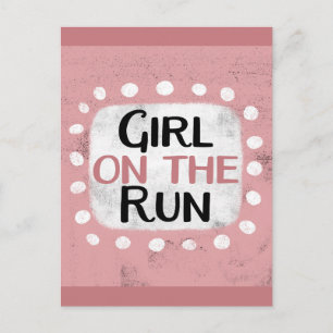 Girl On The Run Postcard
