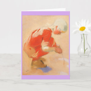 Girl on the Sand, Helene Schjerfbeck Card