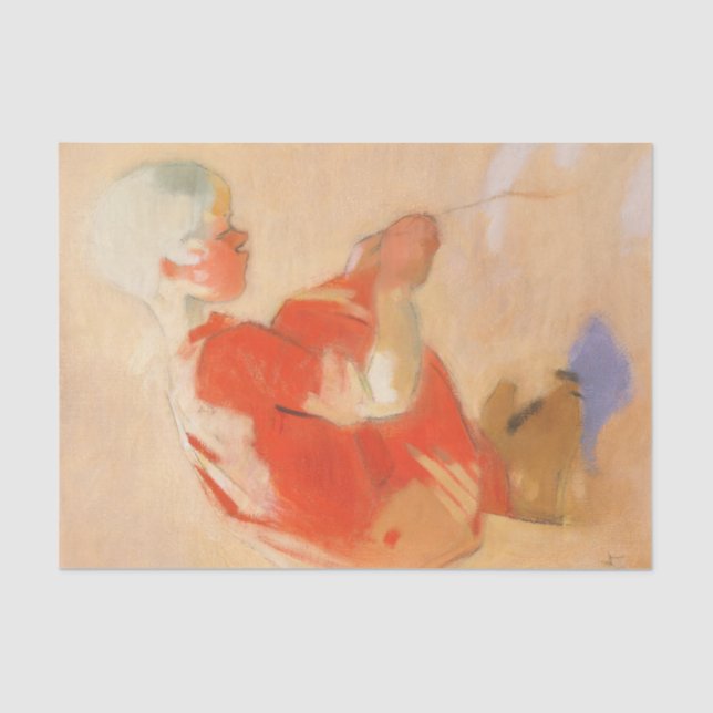 Girl on the Sand, Helene Schjerfbeck  Tissue Paper (Front)