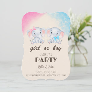 Girl or Boy - Baby Gender Reveal Party Invitation 