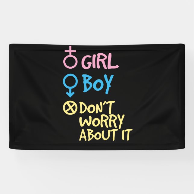 Girl Or Boy Don't Worry About It Keep Gender Banner (Horizontal)