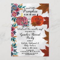 Girl or Boy Fall Pumpkin Gender Reveal Party