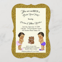 Girl or boy gender reveal,bear,glitter,gold,trendy