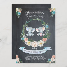 Girl or boy gender reveal elephant,blackboard,cute