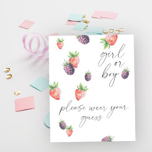 girl or boy please wear your guess poster