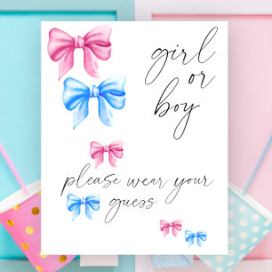 girl or boy please wear your guess poster