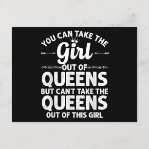 Girl Out Of QUEENS NY NEW YORK Gift Funny Home Roo Holiday Postcard