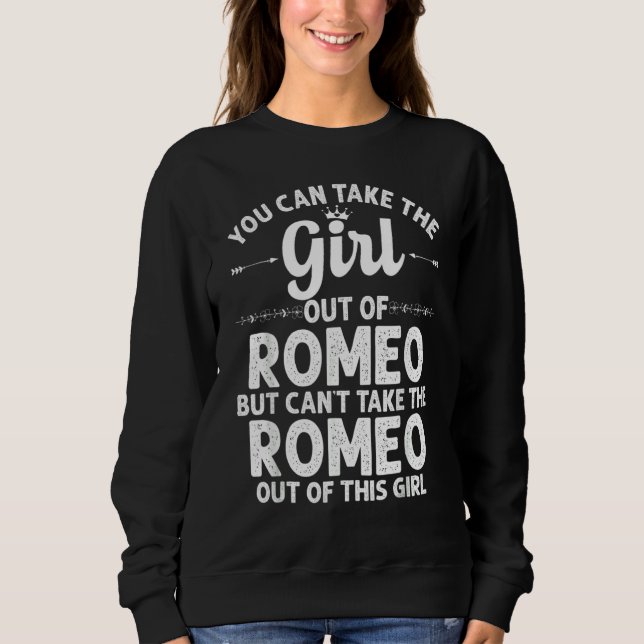 Girl Out Of Romeo Mi Michigan Funny Home Roots Usa Sweatshirt (Front)