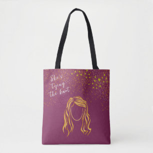 Girl Outline Bride to be Bachelorette Party  Tote Bag