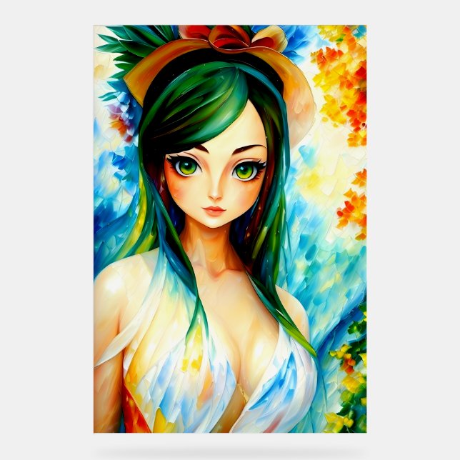 girl painting acrylic sign (Front)