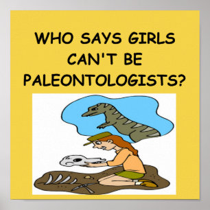 GIRL paleontologist Poster