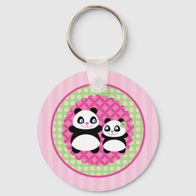 Girl Panda Bear Keychain (Front)