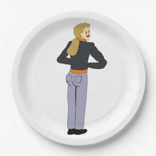 girl    paper plate (Front)