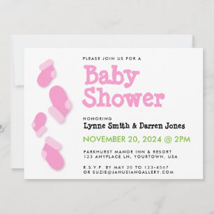 Girl Peek-a-Boo Baby Shower Invitation