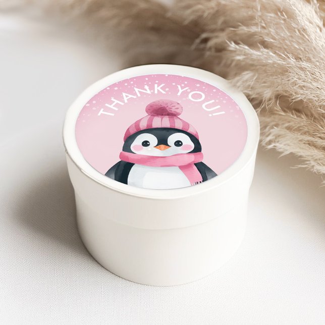 Girl Penguin Winter Party Favour Stickers (Creator Uploaded)