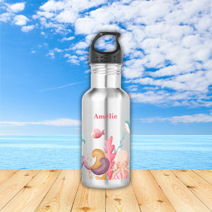 Girl Personalised Mermaid Ocean 532 Ml Water Bottle