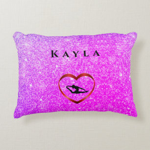 Girl Personalised Tumble Gymnast Gymnastics Pillow
