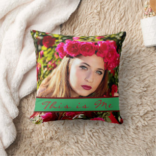 Girl Petal Spring Red Pink Flora Throw Pillow