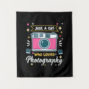 Girl Photography Tapestry