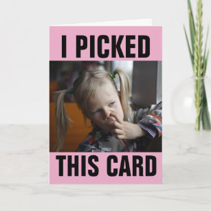 GIRL PICKING NOSE FUNNY BIRTHDAY CARDS