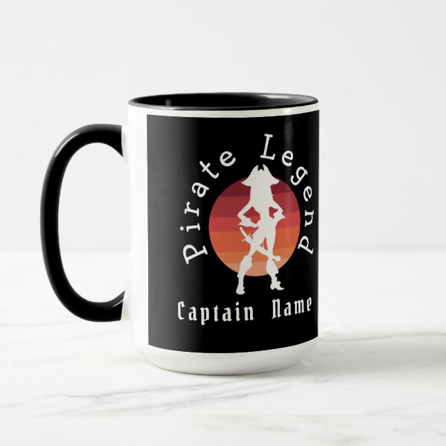 Girl Pirate Party black mug (Left)