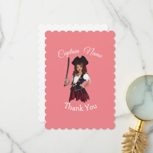 Girl Pirate theme Thank You Card