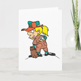 Girl Pitching In Baseball Greeting Cards