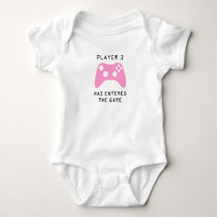 Girl Player 3 Has Entered the Game Video Game Baby Baby Bodysuit