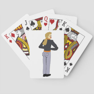 girl playing cards