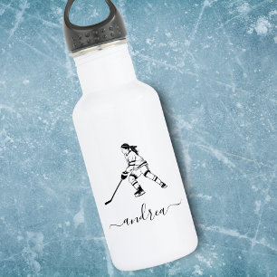 Girl Playing Ice Hockey Team Player Girly Name  532 Ml Water Bottle