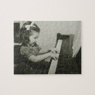 Girl Playing Piano Jigsaw Puzzle